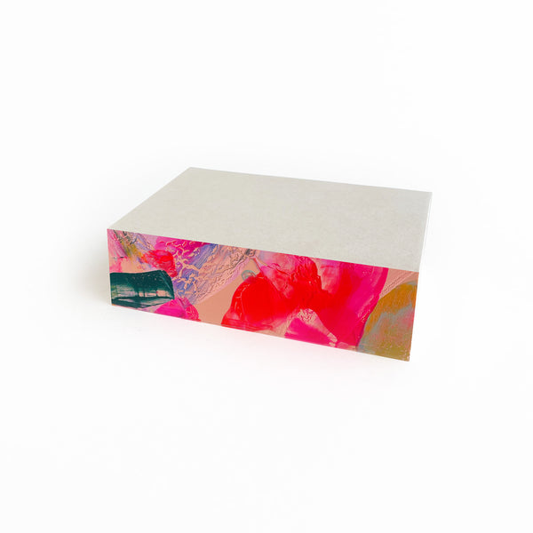 Small Candy Swirl Pad by Moglea, featuring colorful candy swirl design on a soft, textured paper pad for stationery use.