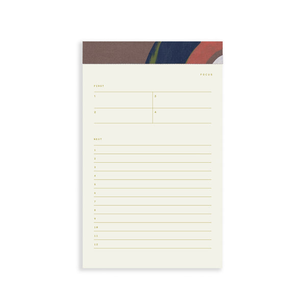 Moglea Sedona Focus Mini Legal Pad notepad with cream-colored pages and a subtle Sedona focus design on the cover.
