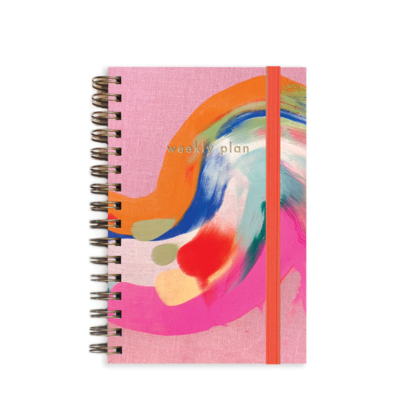 Moglea Palmita A6 weekly undated planner notebook with blank pages for flexible scheduling and note-taking.