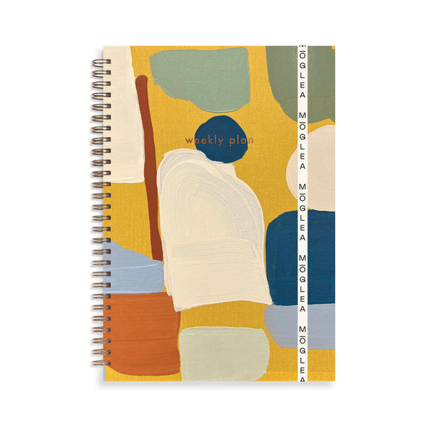 Moglea Sol B5 Weekly Undated Planner notebook with spiral binding and lined pages for organizing weekly schedules