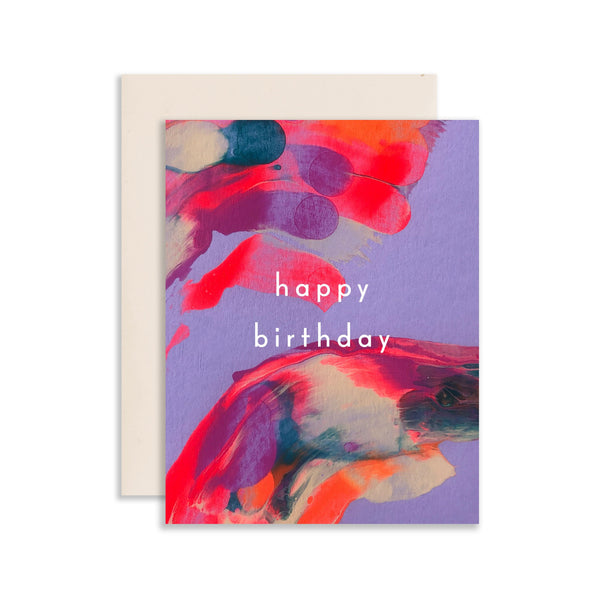 Moglea Orchid Birthday card with elegant floral design and handwritten style, perfect for celebrating special occasions.
