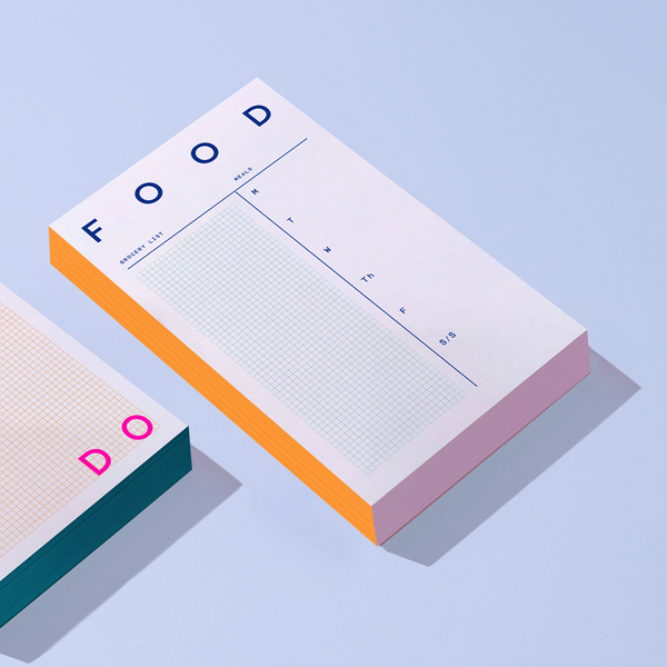 Moglea Grid Pad food notepad with graph paper design, featuring a clean white background and grid lines for note-taking or planning.