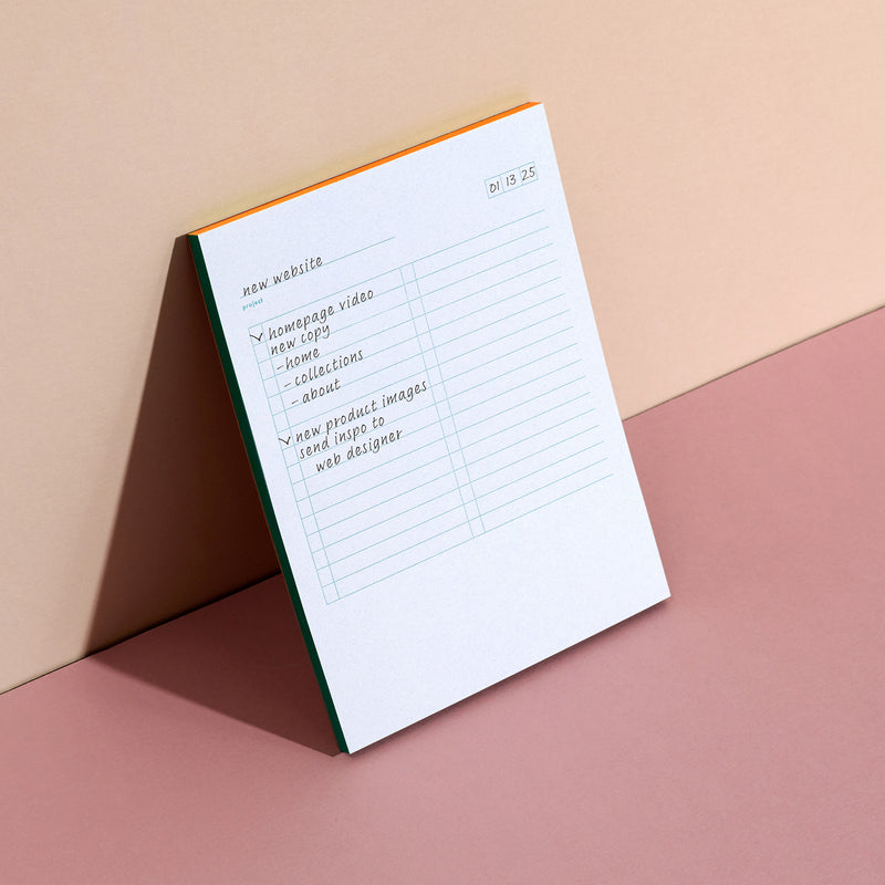 Blue Moglea notepad refill pad with blank pages, designed for use as a stationery notepad or refill for writing and note-taking.