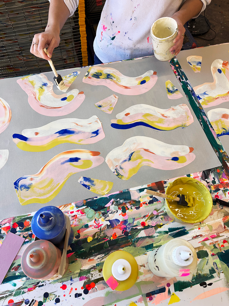 Moglea Citron Togo Notes Pad featuring a vibrant yellow citrus-inspired painting on the cover.