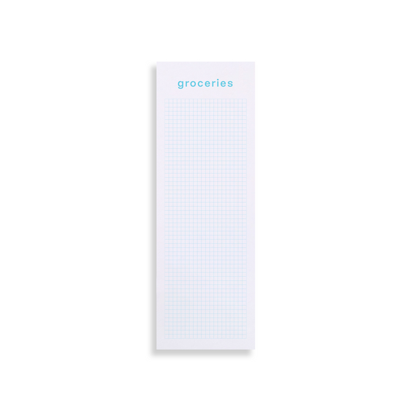 Moglea Slim Pad notepad with grocery list pages, compact design for organizing shopping and meal planning.