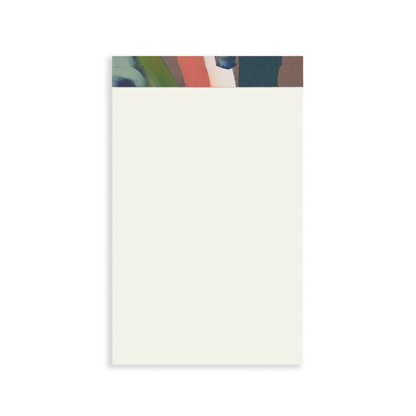 Moglea Sedona Blank Mini Legal Pad notepad with white pages and spiral binding, ideal for note-taking and writing.