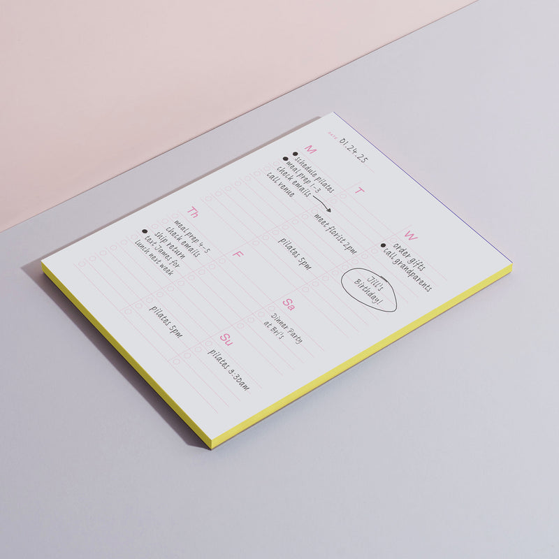Moglea notepad refill pad with lined pages for weekly note-taking and writing, designed for use with compatible notepad.